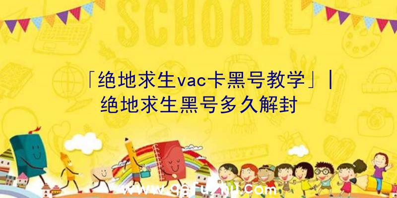 「绝地求生vac卡黑号教学」|绝地求生黑号多久解封